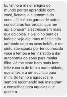 Print de mensagem de cliente